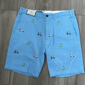 Castaway Nantucket Blue Golf Cart Embroidered Men's Shorts, size 36